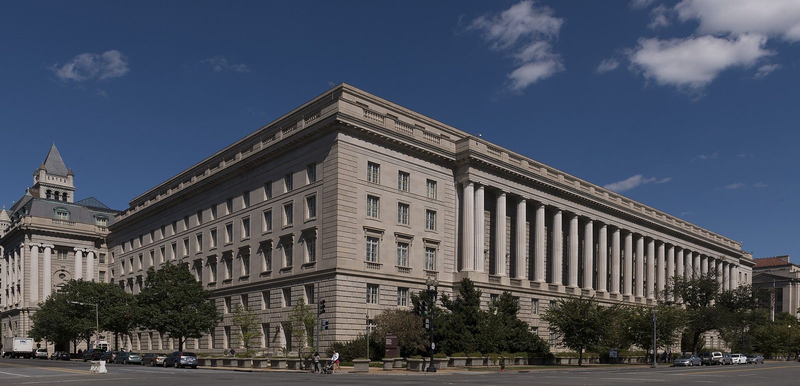 The Internal Revenue Service Building in the Federal Triangle in Washington, D.C.